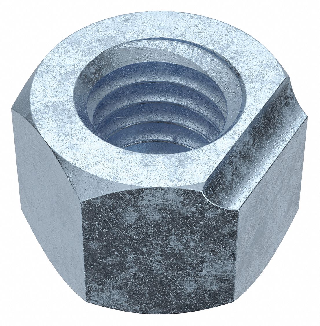 Lock Nut: 3/8"-16 Thread, Steel, Grade F, Zinc-Plated, 9/16 in Hex Wd, 13/32 in Hex Ht, 50 PK