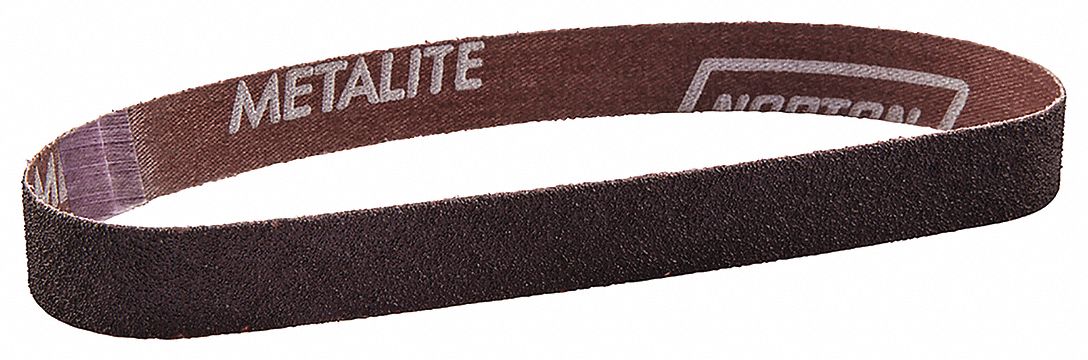 Sanding Belt: 1 in W x 12 in L, Aluminum Oxide, P60 Grit, X Wt Cotton Backing, 50 PK