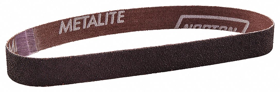 Sanding Belt: 3/4 in W x 18 in L, Aluminum Oxide, P40 Grit, X Wt Cotton Backing, 50 PK
