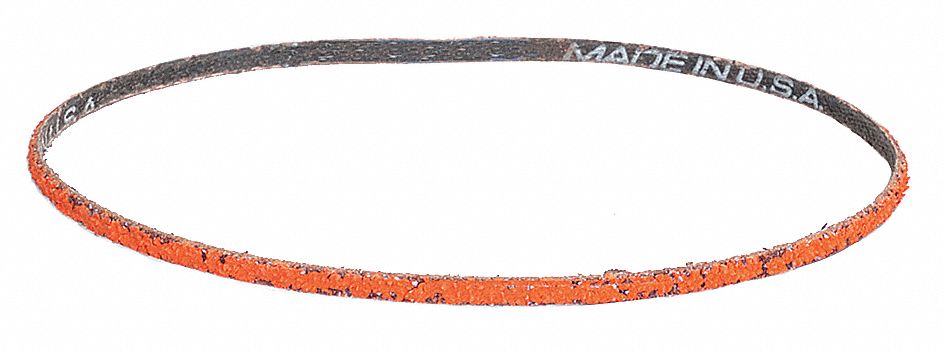 SANDING BELT, ¼ IN W X 24 IN L, CERAMIC, 40 GRIT, Y WEIGHT POLYESTER BACKING, 50 PK