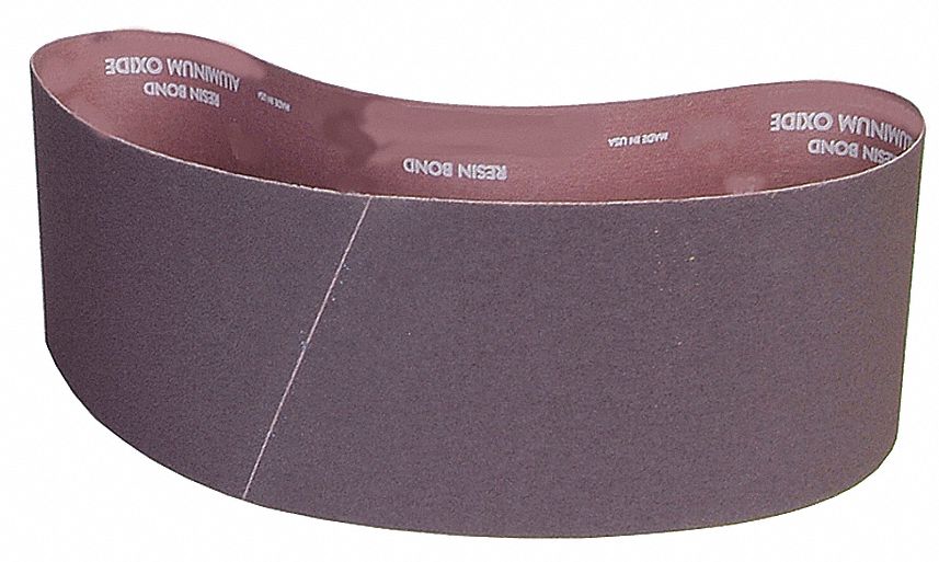 Sanding Belt: 4 in W x 60 in L, Aluminum Oxide, 100 Grit, X Wt Cotton Backing, 10 PK