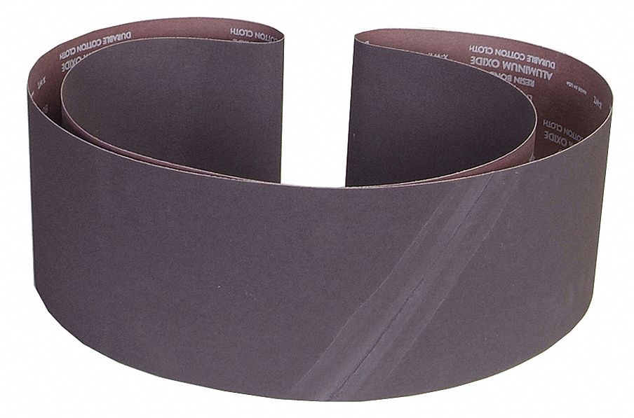 SANDING BELT, 6 IN W X 108 IN L, ALUMINUM OXIDE, 100 GRIT, X WEIGHT COTTON BACKING, 10 PK