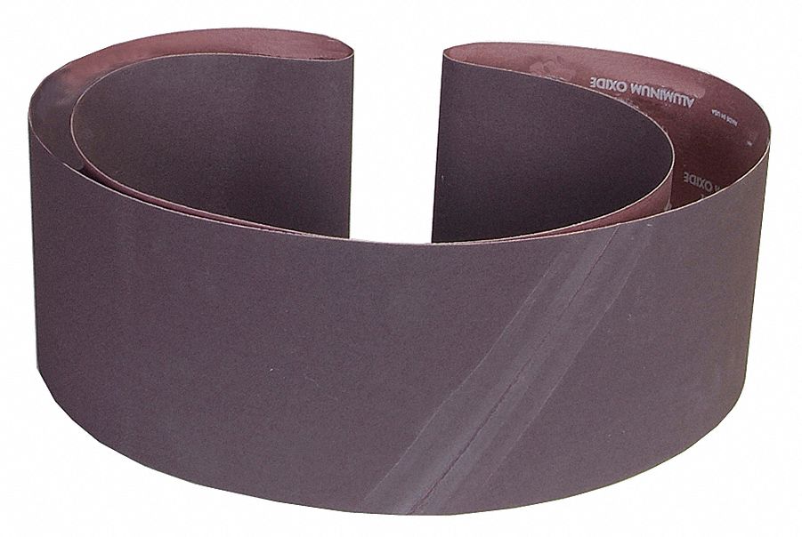 SANDING BELT, 6 IN W X 108 IN L, ALUMINUM OXIDE, 80 GRIT, X WEIGHT COTTON BACKING, 10 PK