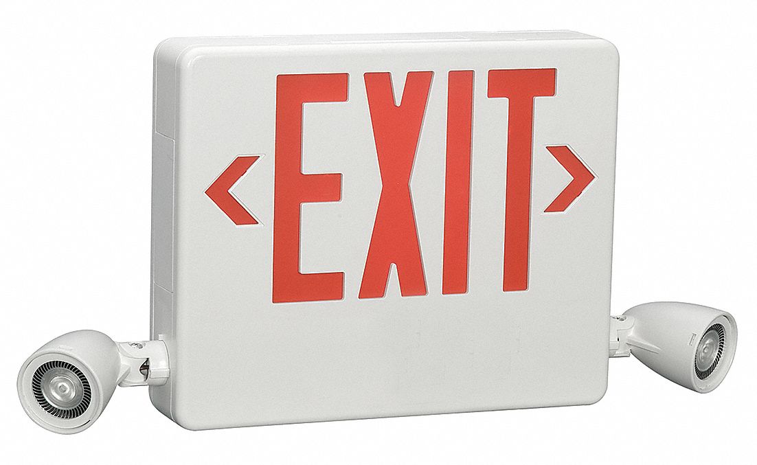 Exit Sign with Emergency Lights Grainger