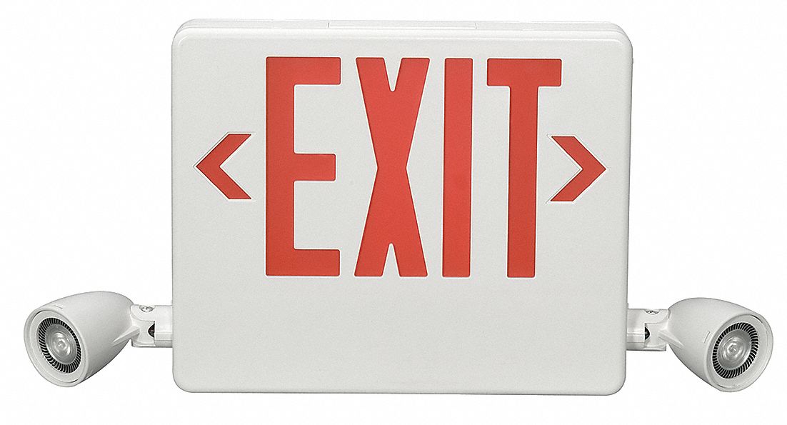 Exit Sign with Emergency Lights Grainger