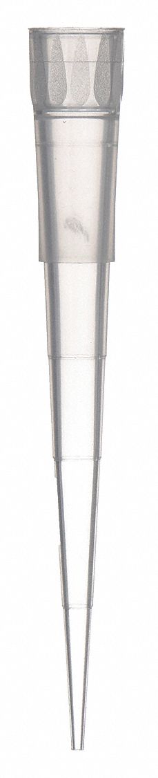 Pipettor Tip: Non-Sterile, 200 ul Capacity, Bulk Bag, No Filter, Yellow, 1, 000