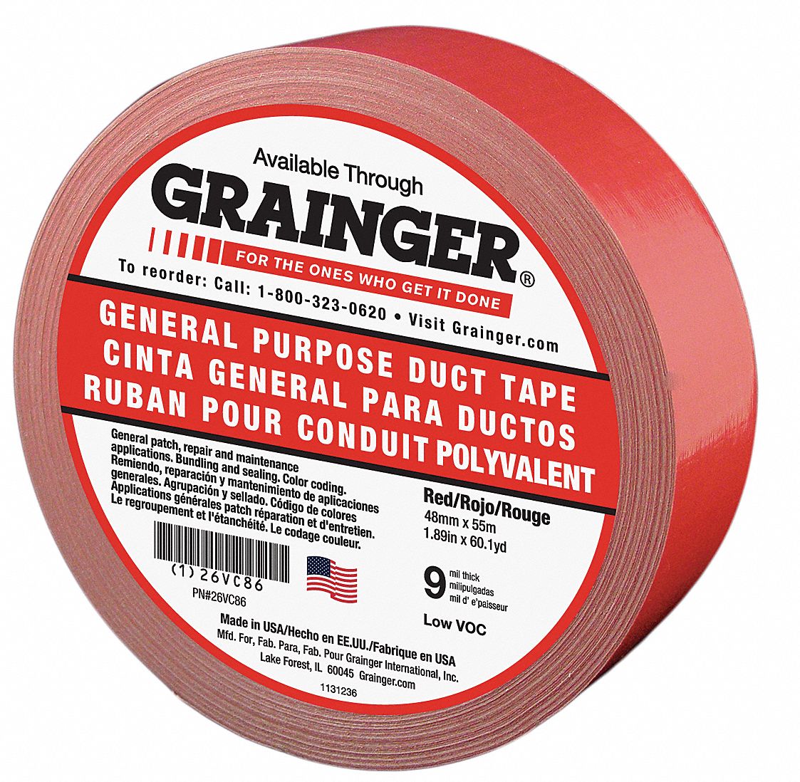 Duct Tape Grade Industrial, Duct Tape Type Duct Tape, Duct Tape Width