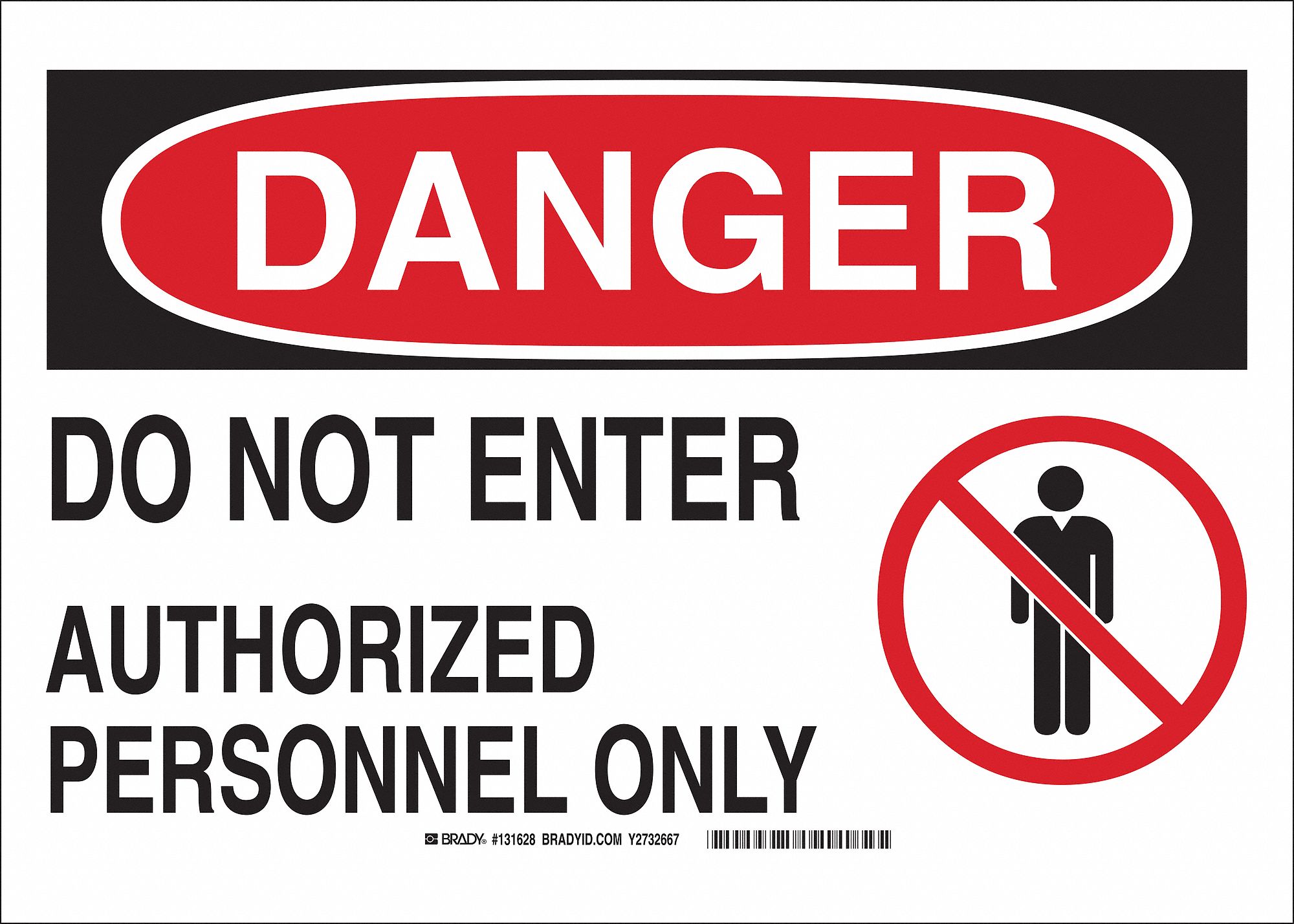 Danger Sign, 10inHx14inW, Sticking Polystr