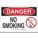NO SMOKING SIGN, DANGER HEADER, ALUMINUM, 10 IN X 14 IN, WITH MOUNTING HOLES, NOT RETROREFLECTIVE