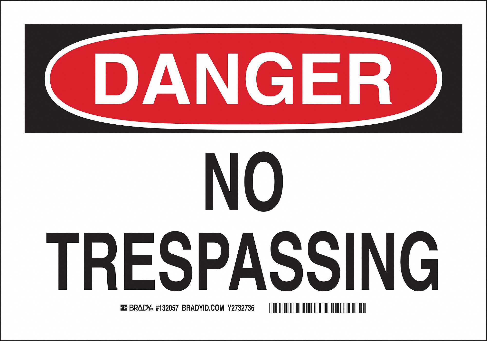 Polyester, Danger Sign, Danger, 10 in Width, 7 in Height, English ...