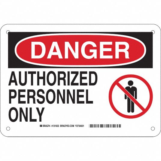 Plastic, Danger Sign, Danger, 10 in Width, 7 in Height, English - Grainger
