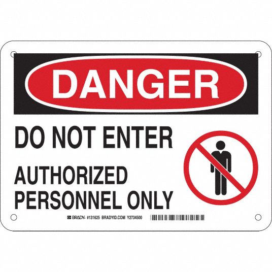 Plastic, Danger Sign, Danger, 10 in Width, 7 in Height, English - Grainger