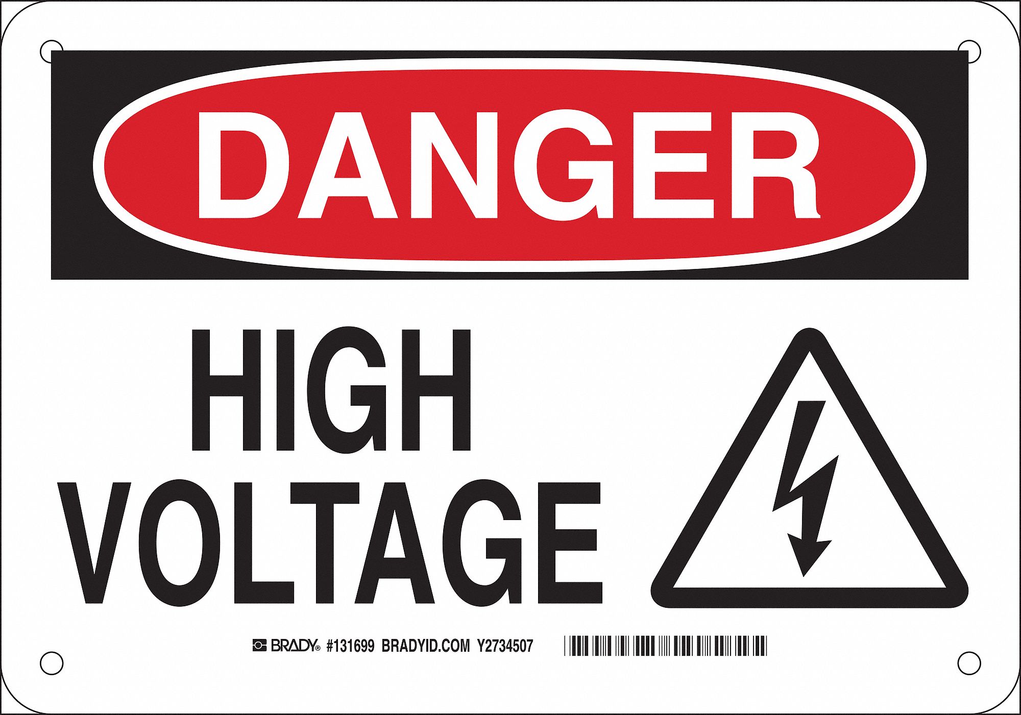 Danger Sign, 7in. H x 10in. W, Plastic