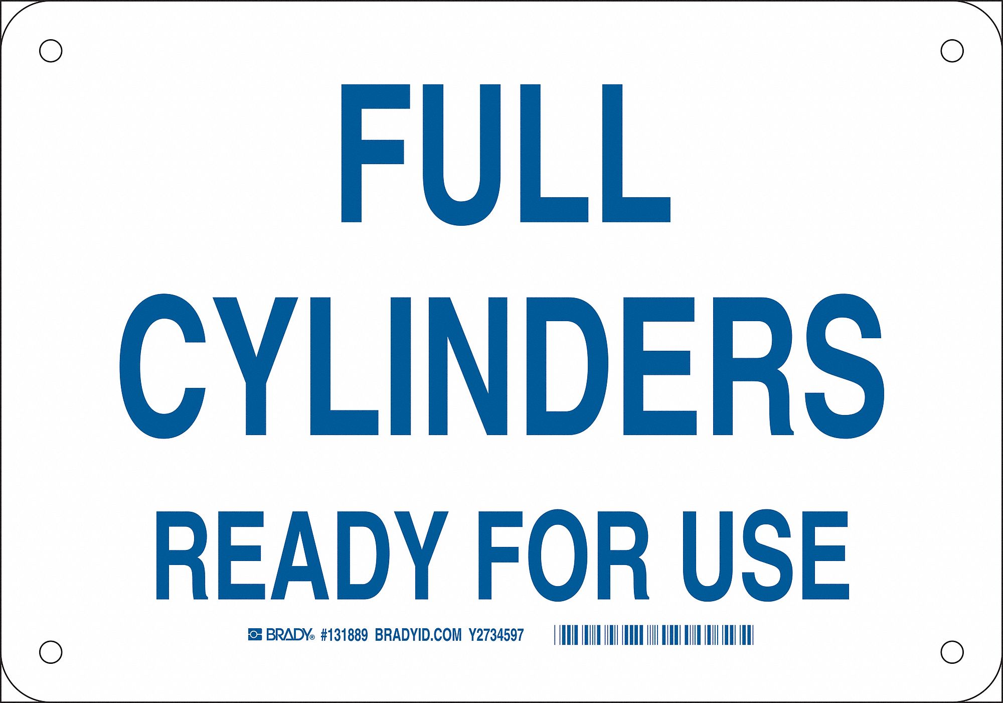 Chemical Sign, Full Cylinders Ready For Use, Header No Header ...