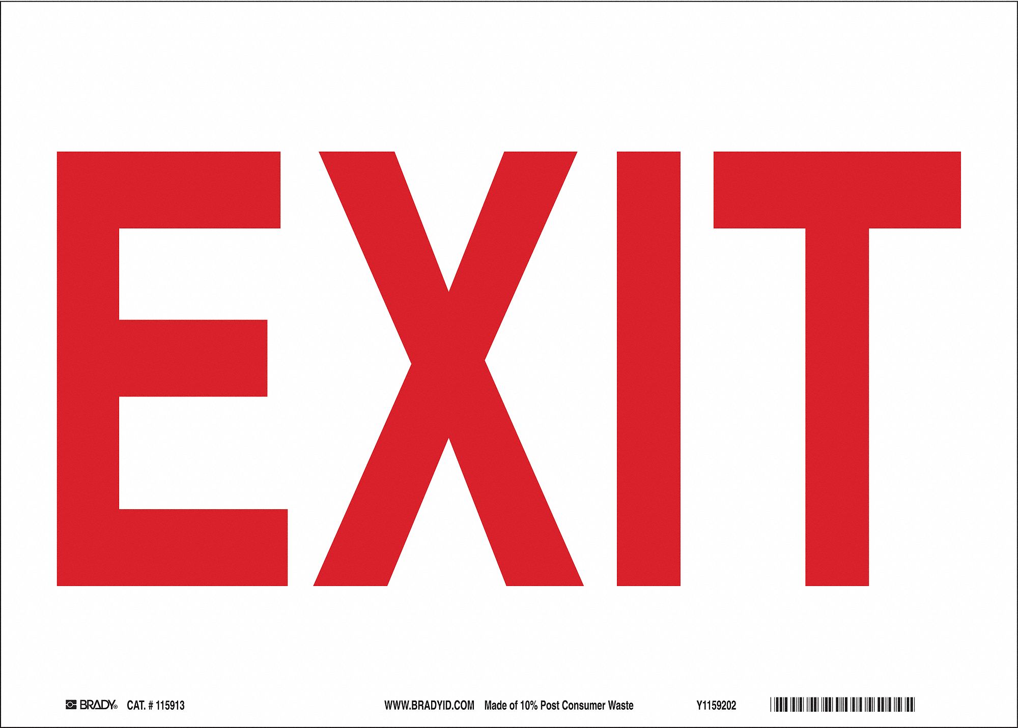 EXIT SIGN,EXIT,10"X14"