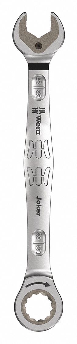 Combination Wrench: Alloy Steel, Nickel Chrome, 5/8 in Head Size, 8 1/4 in Overall Lg