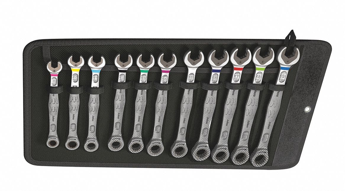 WERA, Alloy Steel, Nickel Chrome, Combination Wrench Set 26VR51