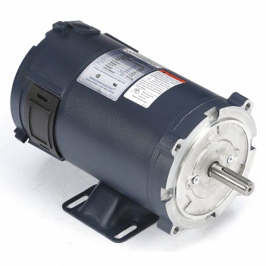 MARATHON MOTORS DC Permanent Motor, 1/2 HP, 56C Frame, Nameplate