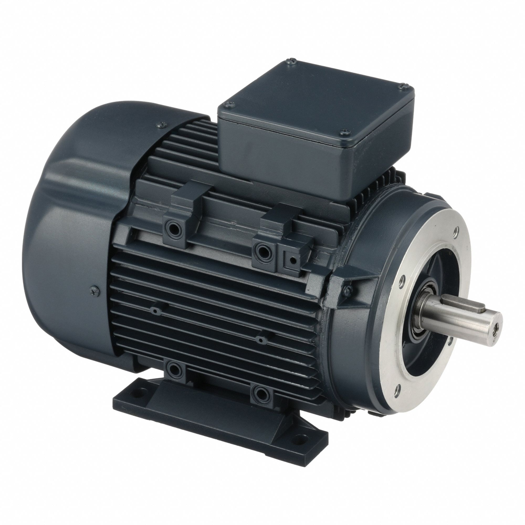 Metric Motor: 3 hp, C-Face/Rigid Base Mount, 90L Frame Size, Totally Enclosed Fan Cooled