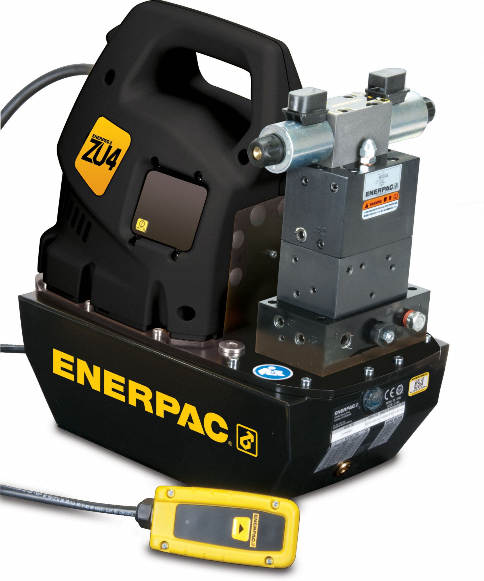ENERPAC Electric Hydraulic Pump with 3 Position, 4 Way, Remote, Tandem Center Control Valve
