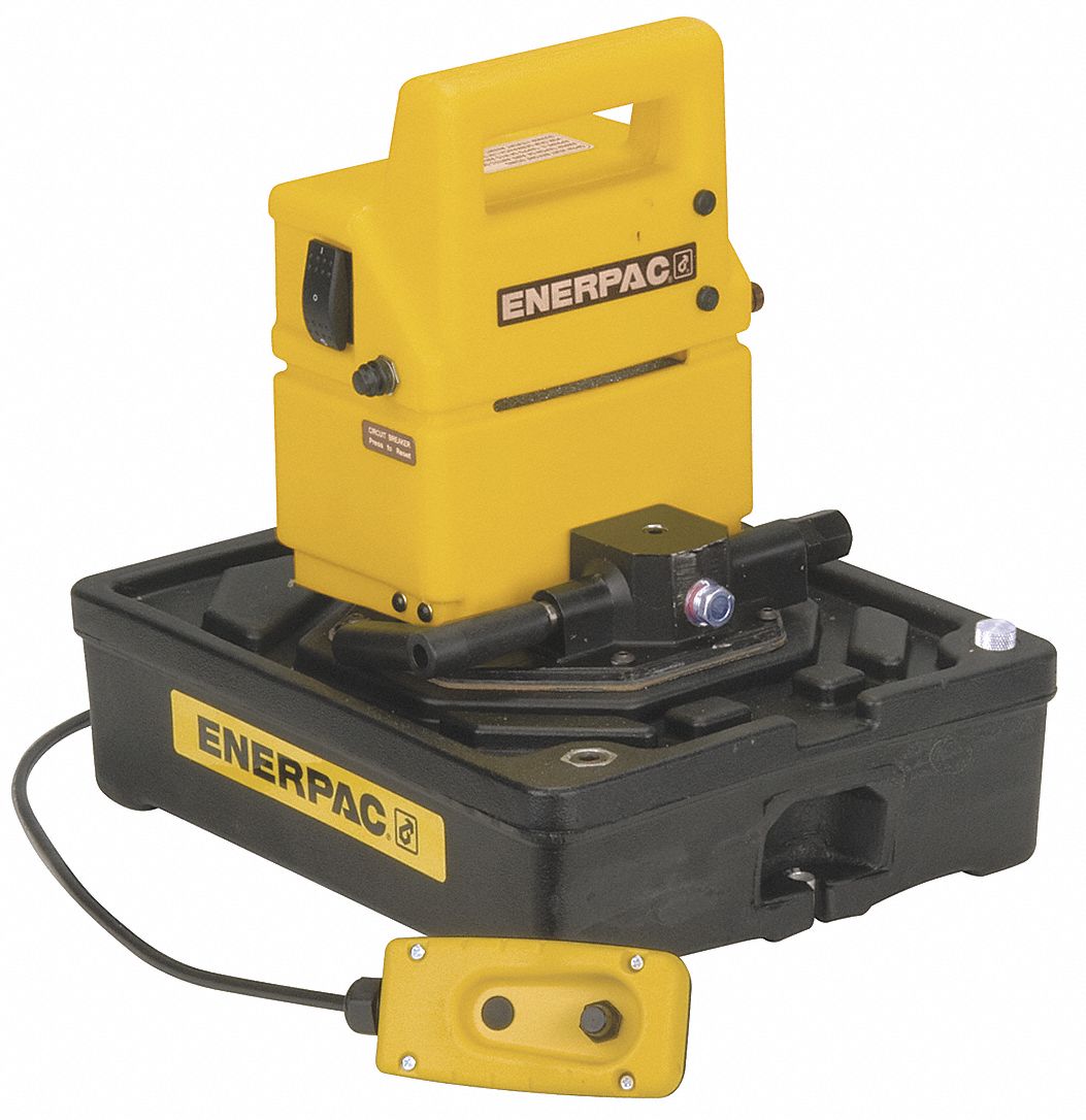 ENERPAC Electric Hydraulic Pump with 4 Way, 3 Position Control Valve
