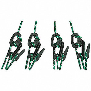 BUNGEE CORD,CARABINER,4-8/25 IN.L
