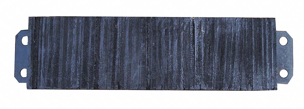 Dock Bumper: Rectangular, 6 in x 20 1/2 in x 4 1/2 in Bumper, Laminated Rubber, Rubber, Left/Right