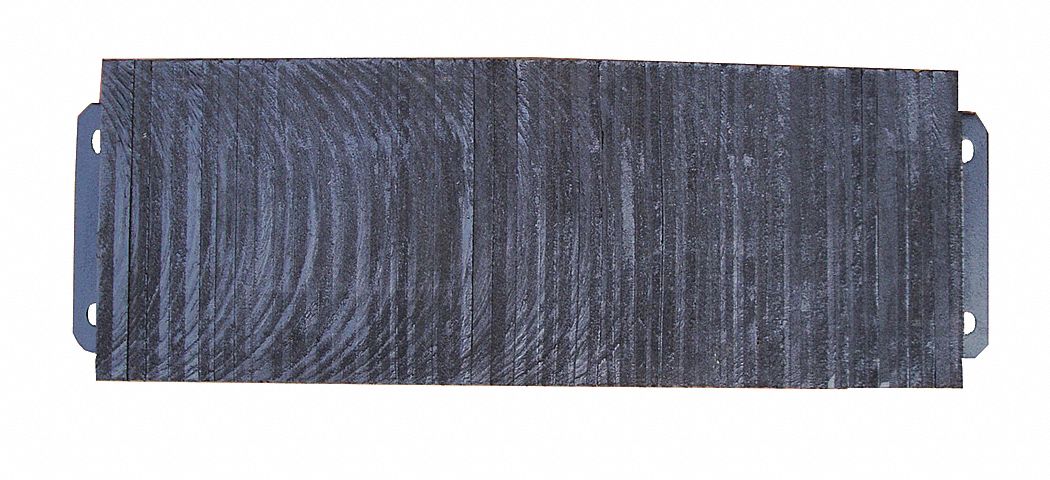 Dock Bumper: Rectangular, 10 in x 26 1/2 in x 4 1/2 in Bumper, Laminated Rubber, Rubber, Left/Right