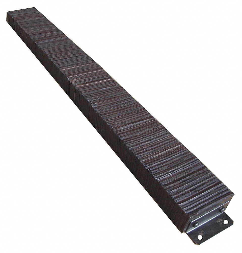 Dock Bumper: Rectangular, 10 in x 92 1/2 in x 4 1/2 in Bumper, Laminated Rubber, Rubber, Left/Right