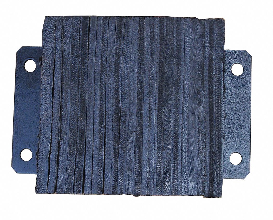 Dock Bumper: Rectangular, 10 in x 10 1/2 in x 6 in Bumper, Laminated Rubber, Rubber, Left/Right