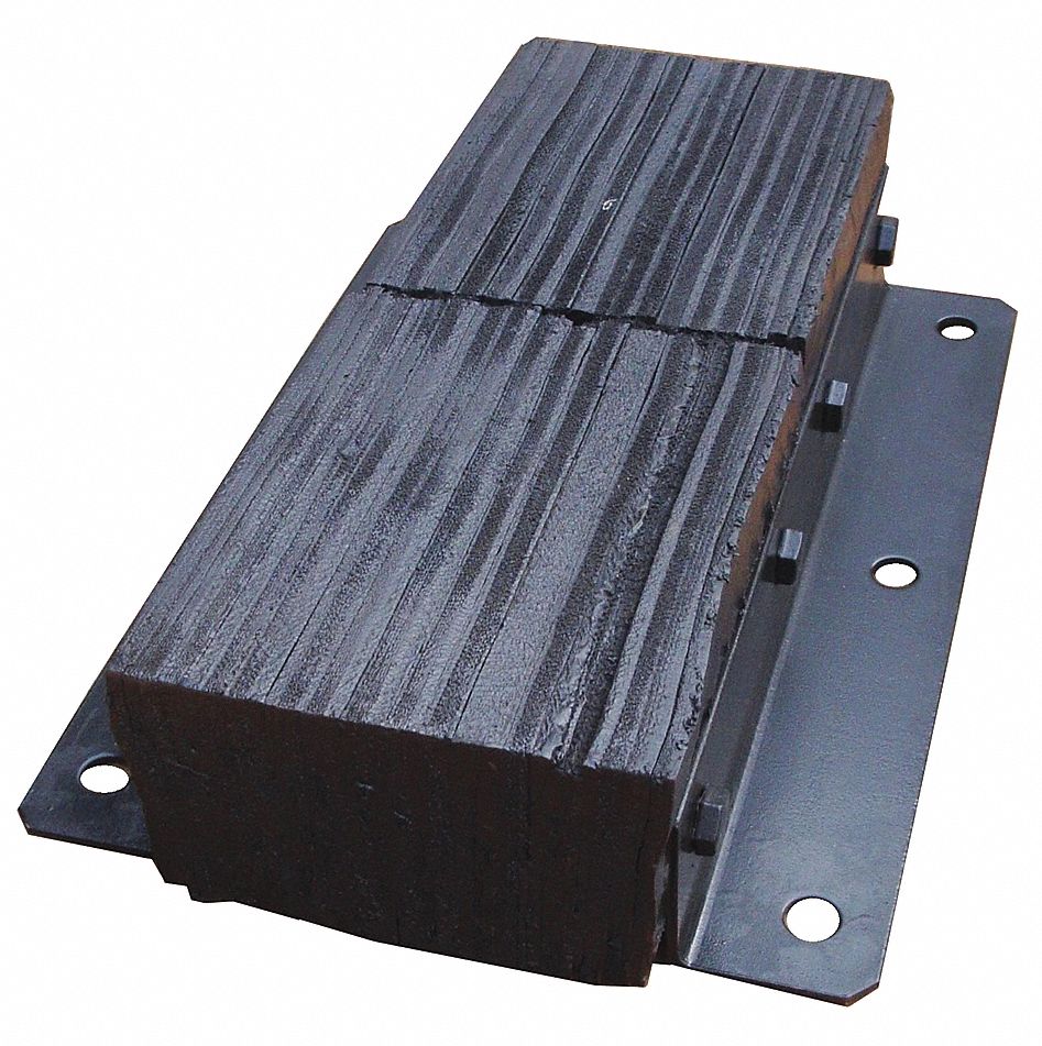 DOCK BUMPER, RECTANGULAR, 7½ IN BUMPER W, 20 IN BUMPER H, 4½ IN BUMPER D, LAMINATED RUBBER