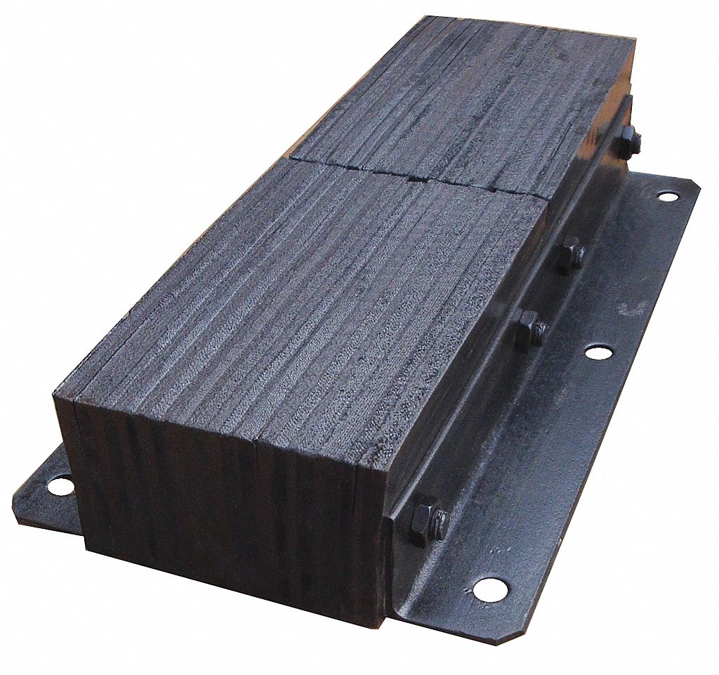 DOCK BUMPER, RECTANGULAR, 7½ IN BUMPER W, 24 IN BUMPER H, 4½ IN BUMPER D, LAMINATED RUBBER