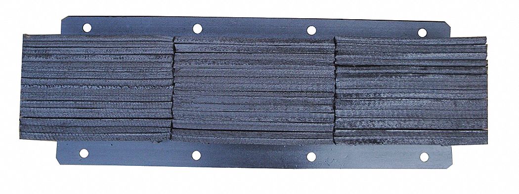 Dock Bumper: Rectangular, 36 in x 7 1/2 in x 6 in Bumper, Laminated Rubber, Rubber, 8 Mounting Holes