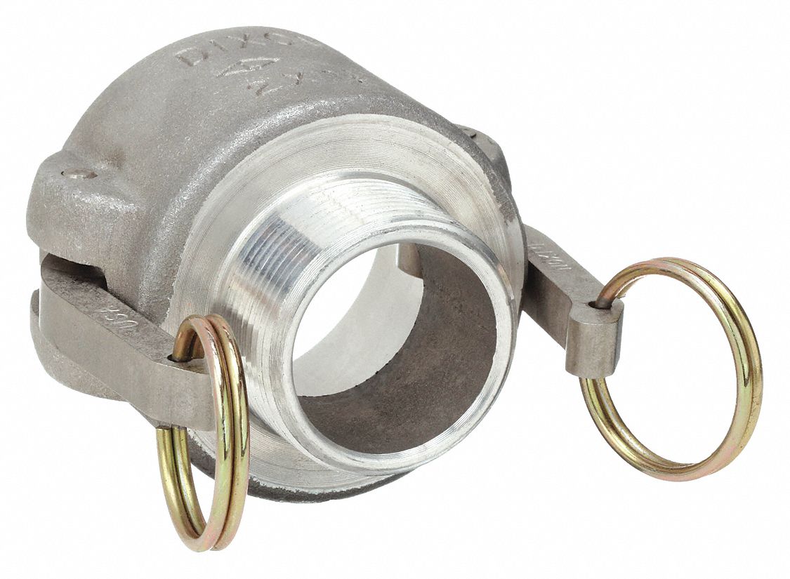 Cam and Groove Coupling: 2 in Coupling Size, 1 1/2 in Hose Fitting Size, 3 3/16 in Overall Lg, MNPT