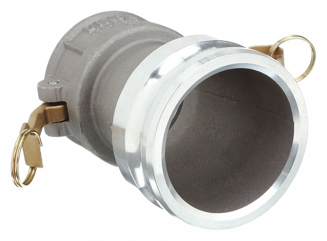 Cam and Groove Adapter: 100 psi Max. Working Pressure @ 70 F, 7 in Overall Lg, Nitrile