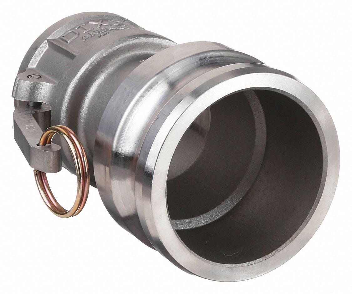 Cam and Groove Adapter: 125 psi Max. Working Pressure @ 70 F, 5 7/8 in Overall Lg, Nitrile