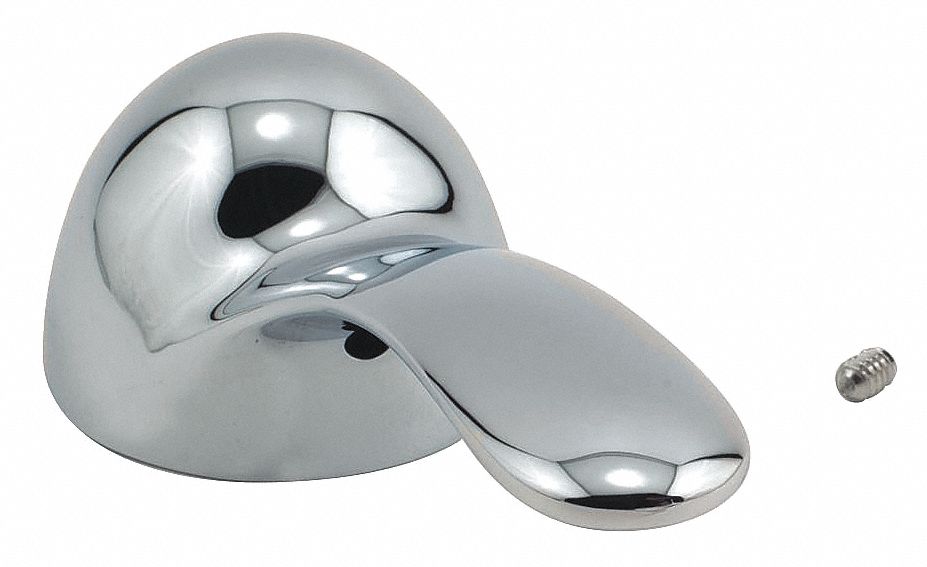 Handle: Powers, For e420 Series, Lever Handle, Use with Hot/Cold Water Temp, Zinc, Chrome Finish