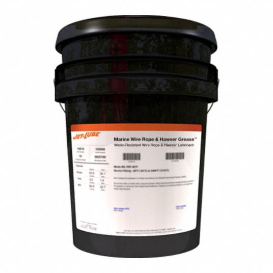 JET-LUBE, Marine Wire Rope & Hawser Grease, 5 gal, Multipurpose Grease ...