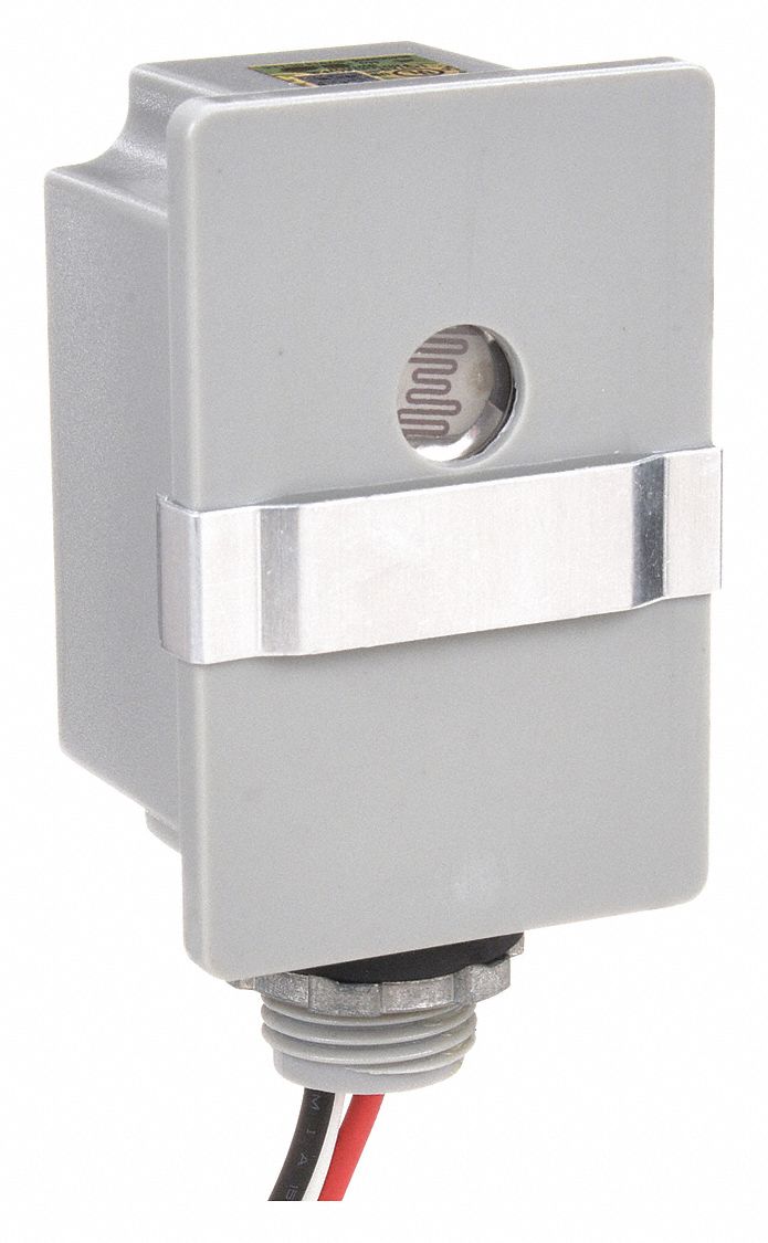 Photocontrol: Thread Stem Photocell Mounting, 1/2 in Stem Dia, SPST, 120V AC, 120V AC