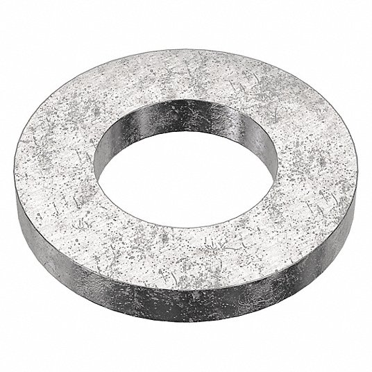 Flat Washer: For Screw Size M6, Stainless Steel, 18-8, Plain, 6.4 mm In  Dia, 12 mm Out Dia, 50 PK