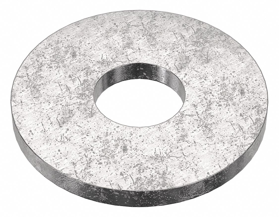 Large O.D. Oversized Washer: Stainless Steel, M3 Screw Sz, 3.38 mm In Dia, 9 mm Out Dia, 50 PK