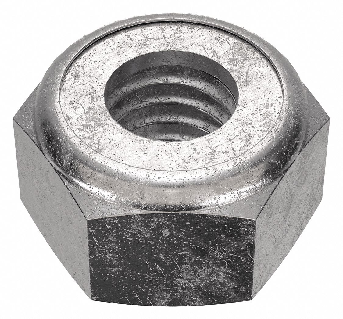 Lock Nut: Nylon Insert, Std Hex, M6x1.00 Thread Size, Stainless Steel, 18-8, Plain, 50 PK