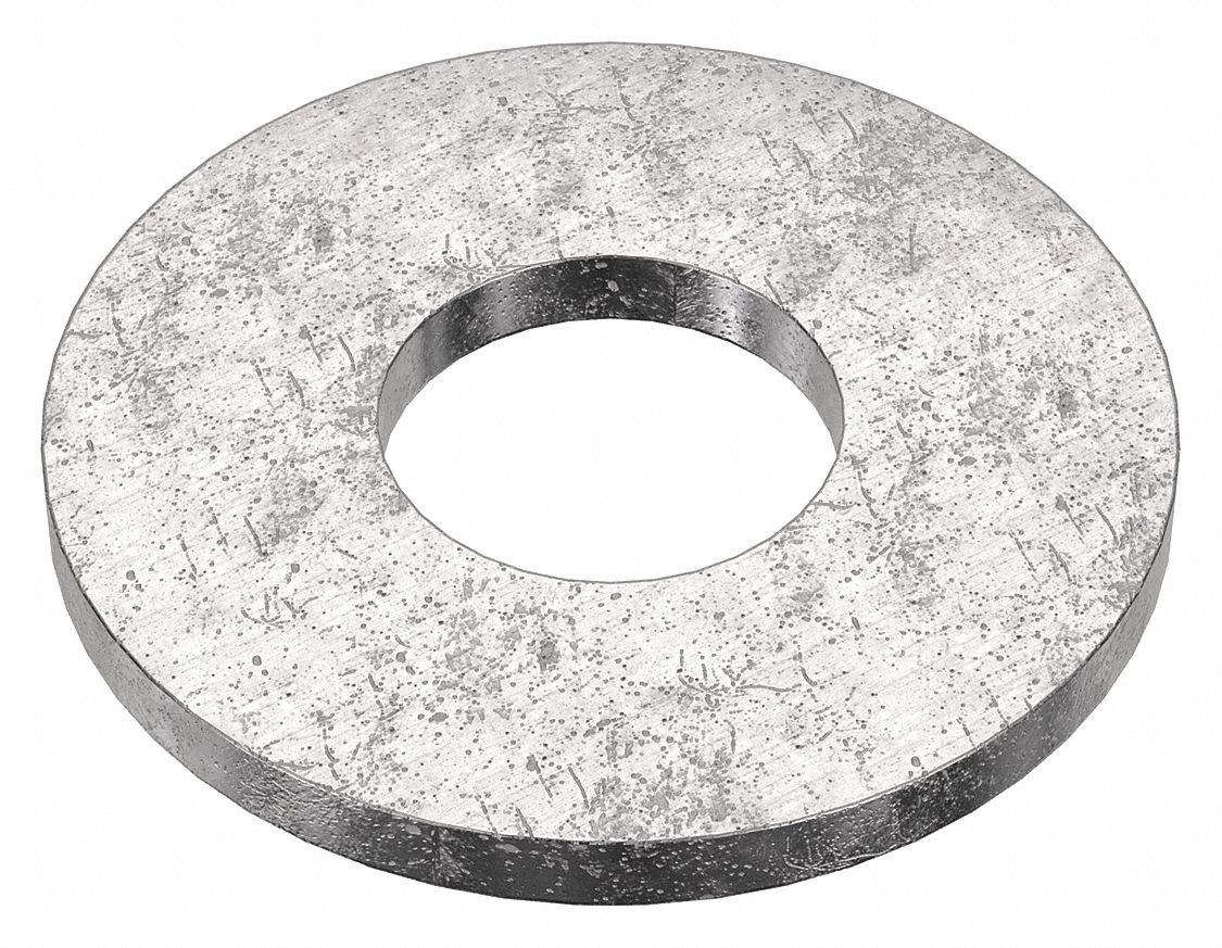 Flat Washer: 316, Stainless Steel, 1/2 in Screw Sz, 0.563 in In Dia, 1 3/8 in Out Dia, 316, 25 PK