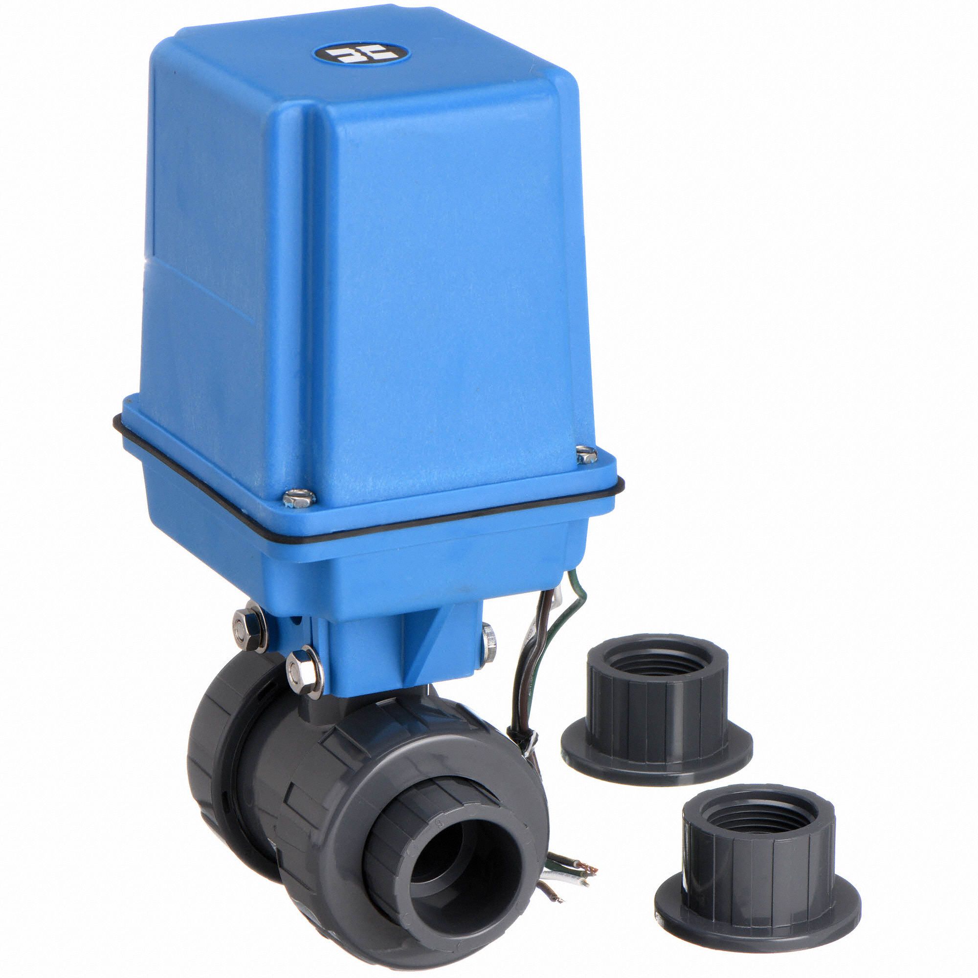 HAYWARD PVC Electronic Actuated Ball Valve, 1/2 in Pipe Size, 120V AC