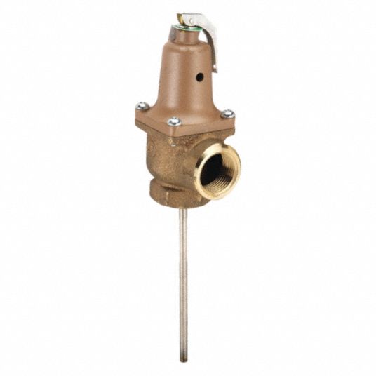 WATTS, Section XIII ASME Section, NPT x NPT, Temperature and Pressure Relief Valve 26X1491