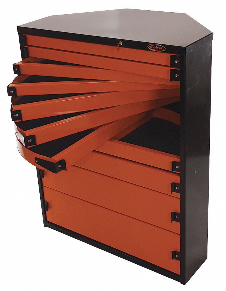 26X202 - Corner Cabinet 48x27x60 in. Black/Orange