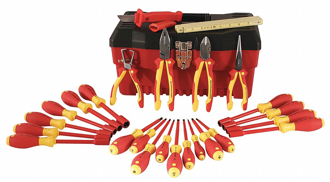 INSULATED TOOL KIT, INSULATED, 25 TOTAL PIECES, TOOL BAG