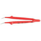 INSULATED TWEEZERS,ANGLED FINE,6 IN