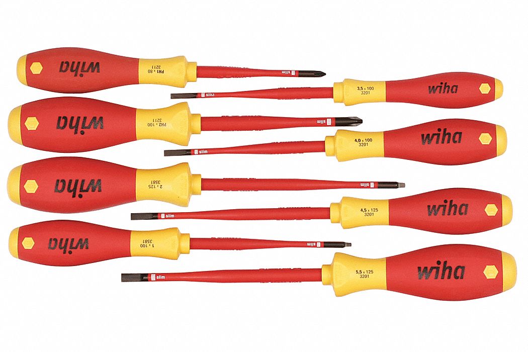 SCREWDRIVER SET ,INSULATED SLIMLINE