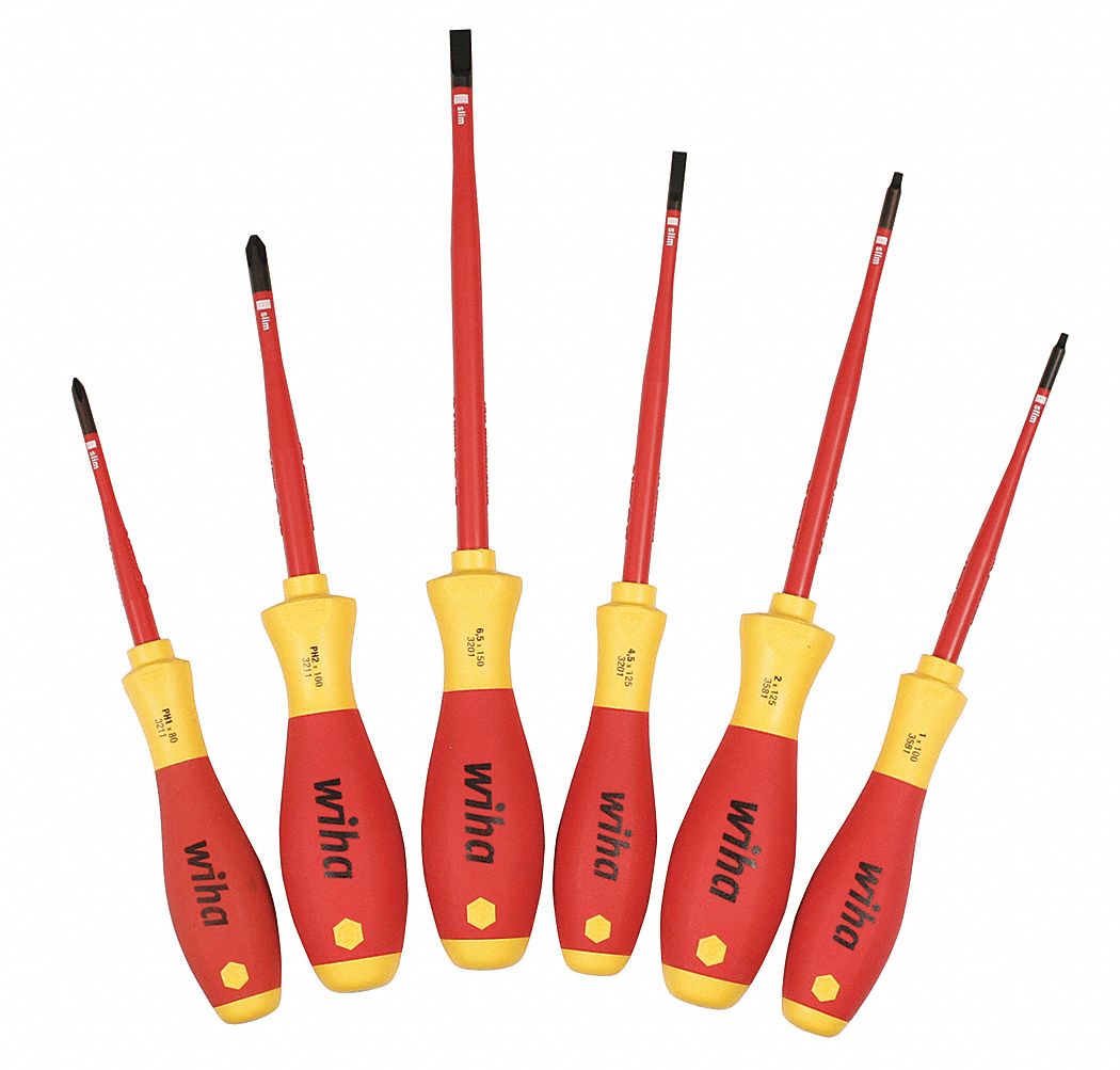 SCREWDRIVER SET ,INSULATED SLIMLINE